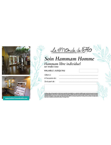 Soin Cadeau Hammam libre individuel pour les Hommes