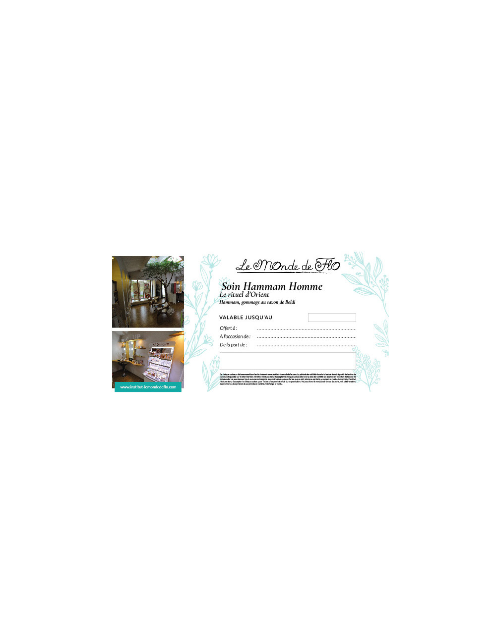 Soin Cadeau Hammam Rituel d'Orient pour les hommes Soin Cadeau Hammam Rituel d'Orient pour les hommes